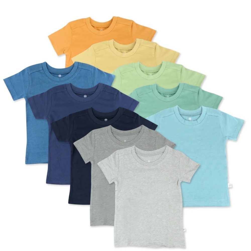 Honest Baby 100% Organic Cotton 10 Pack Rainbow Front Pocket Size 3-6 mo